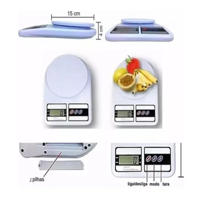 Balança Digital de Alta Precisão Nutrição e Dieta 10kg