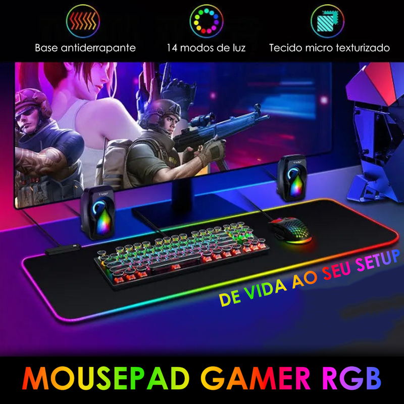 Mousepad Gamer RGB Grande Speed